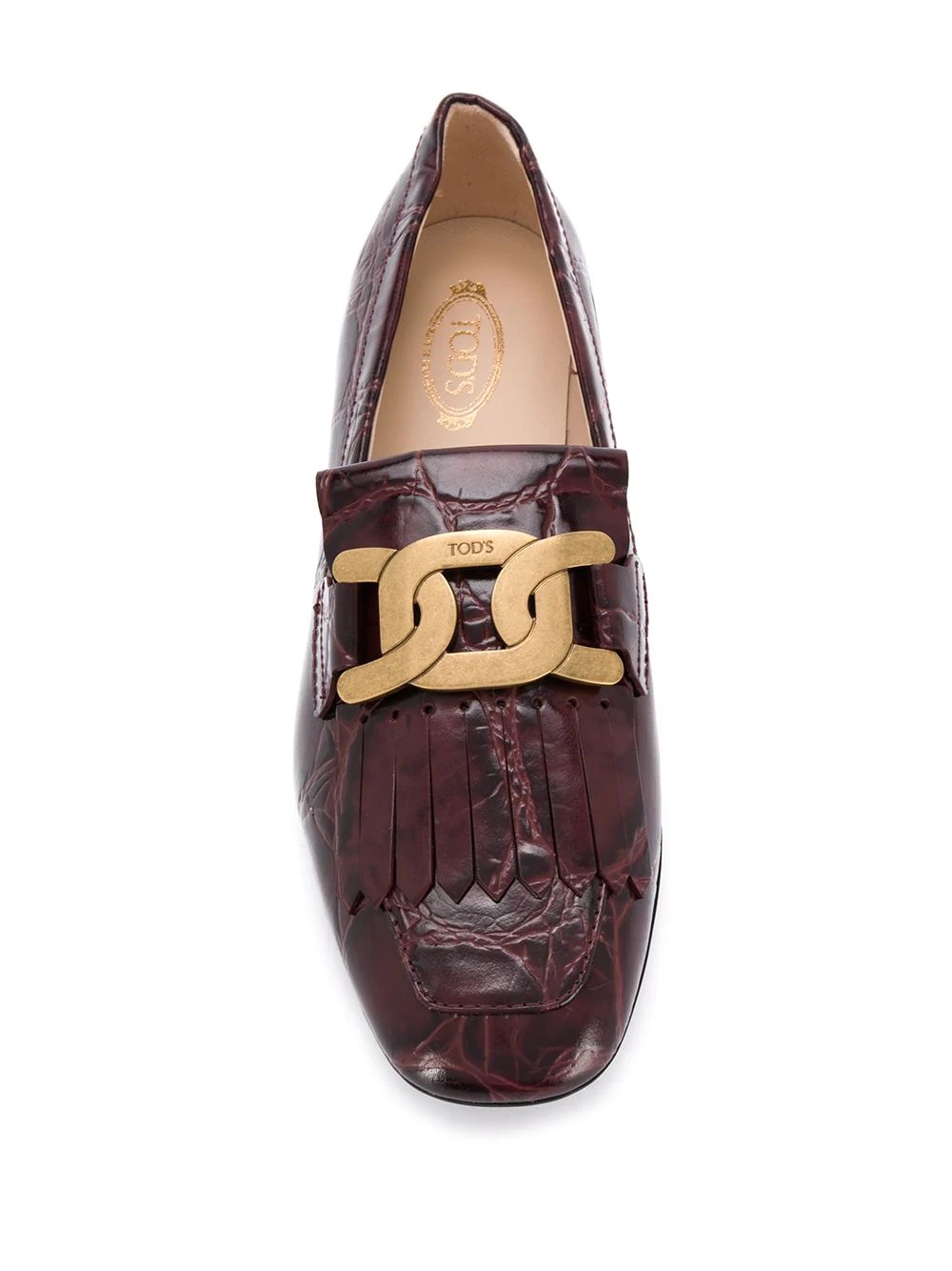 chain-link appliqué loafers - 4