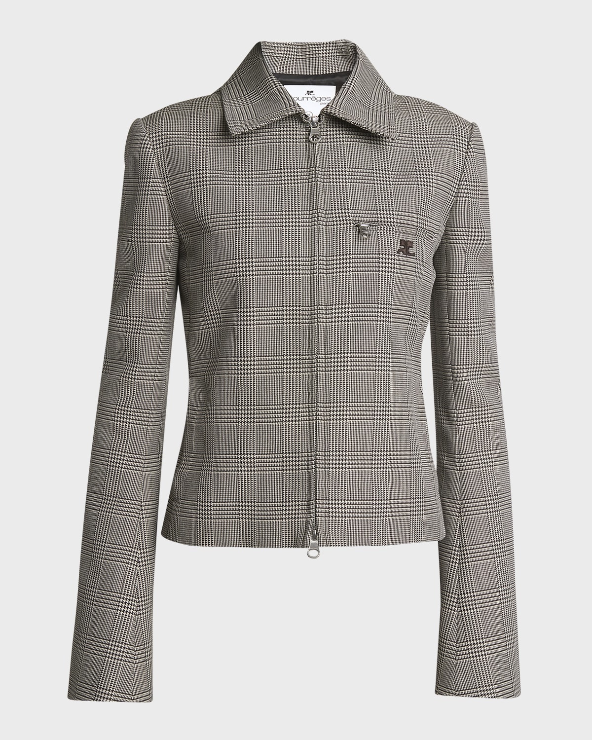 Prince Of Wales Wool Short Jacket - 1