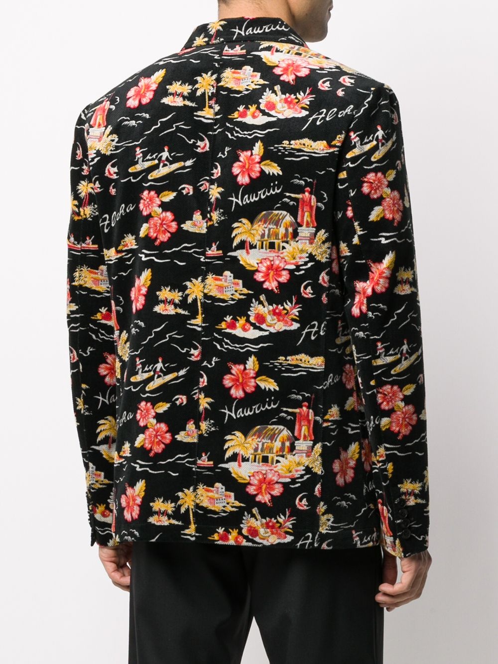 long sleeve floral pattern blazer - 4