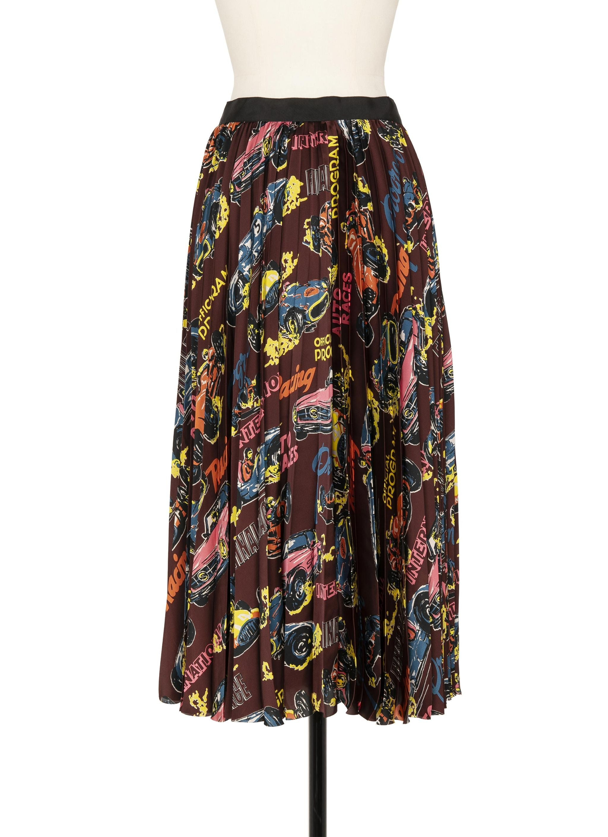 Car Race / Tropical Print Skirt - 3