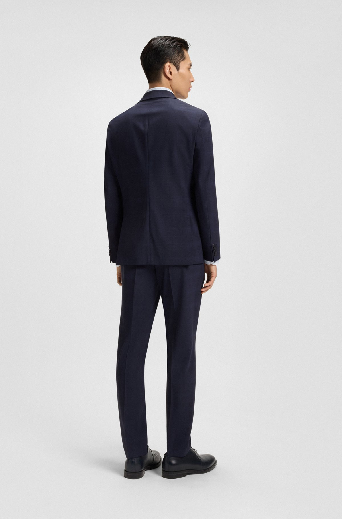 SLIM-FIT SUIT IN CHECKED CREASE-RESISTANT STRETCH WOOL - 3