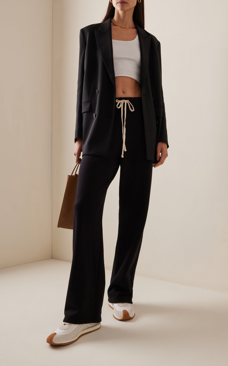 LES TIEN Classic Fleece Classic Cotton Sweatpants black outlook