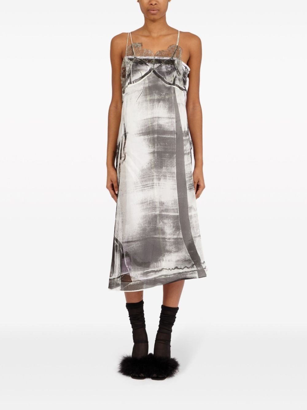 Freeze-frame silk midi dress - 2