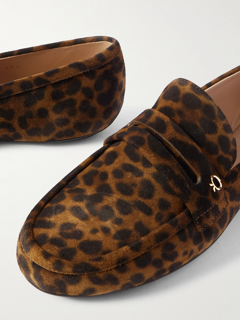 Giorgia Leopard-print Suede Loafers 4