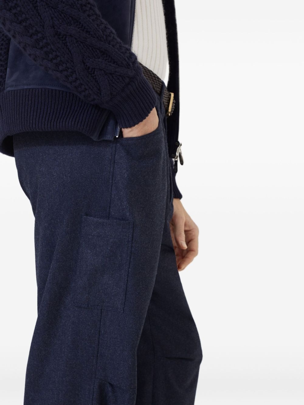 pleated tapered trousers - 5
