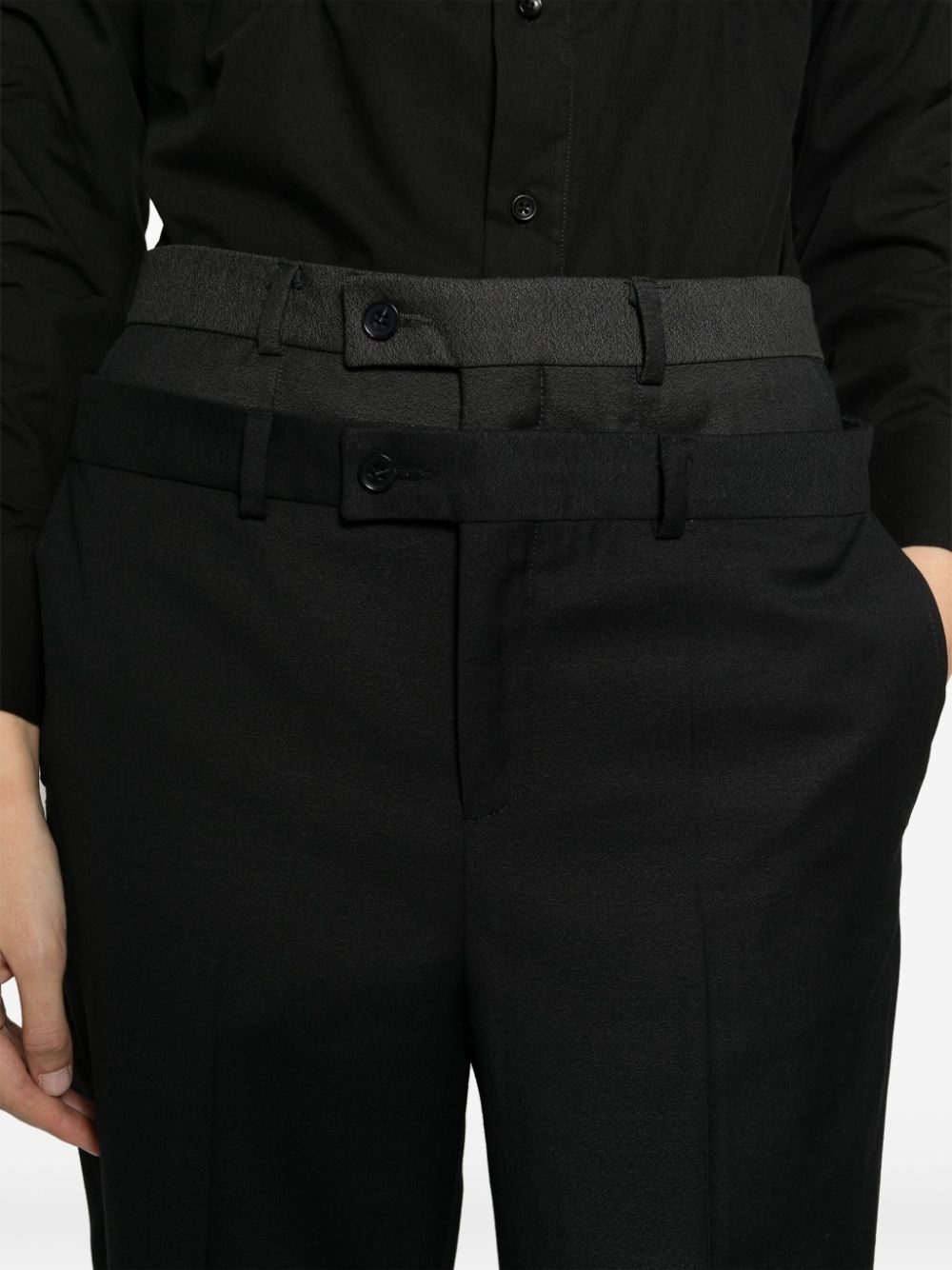 double-waistband trousers - 5