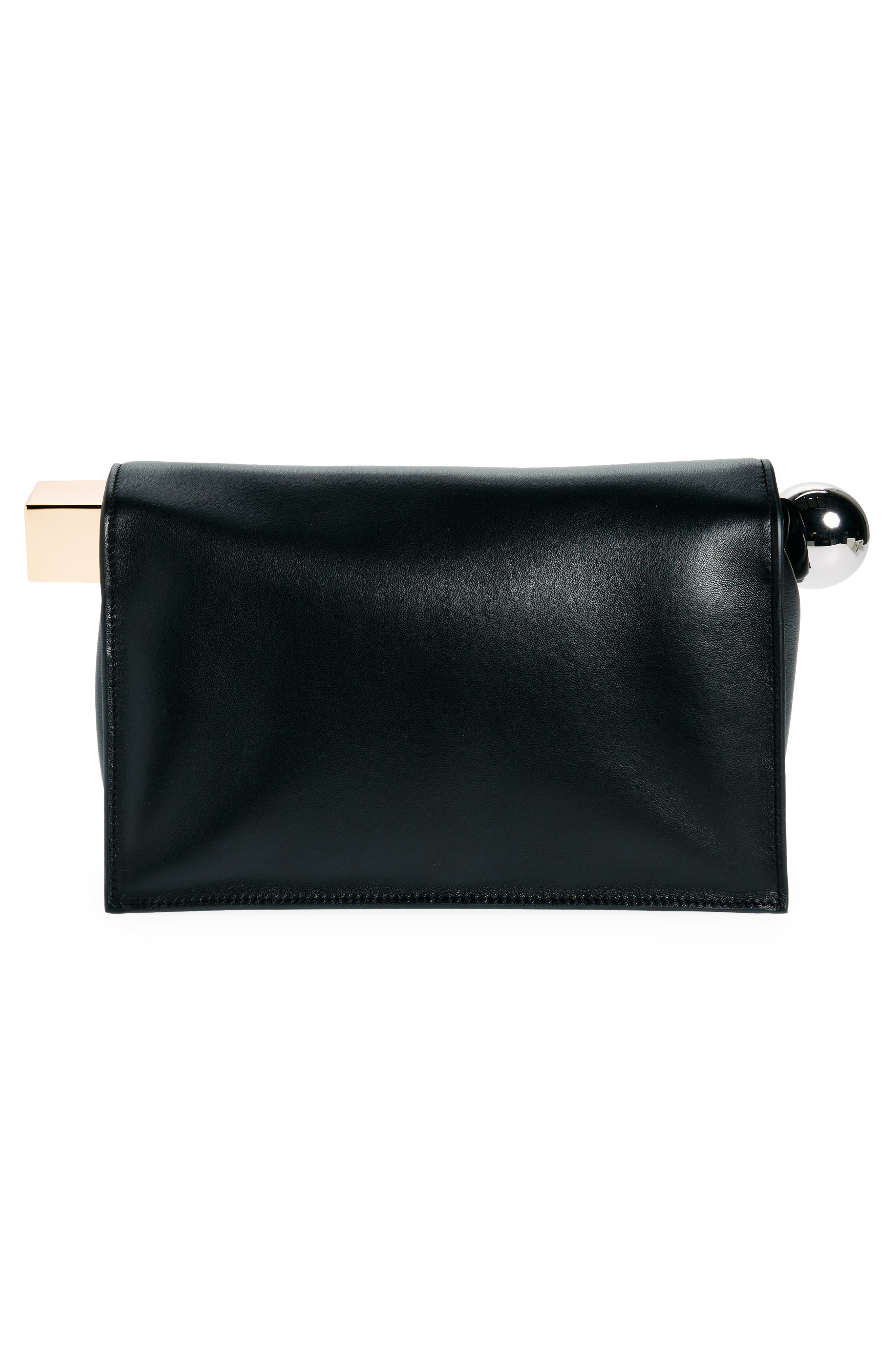 La Pochette Rond Carré Leather Clutch - 3