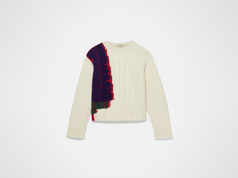 CABLE-KNIT JUMPER IN IVORY 1