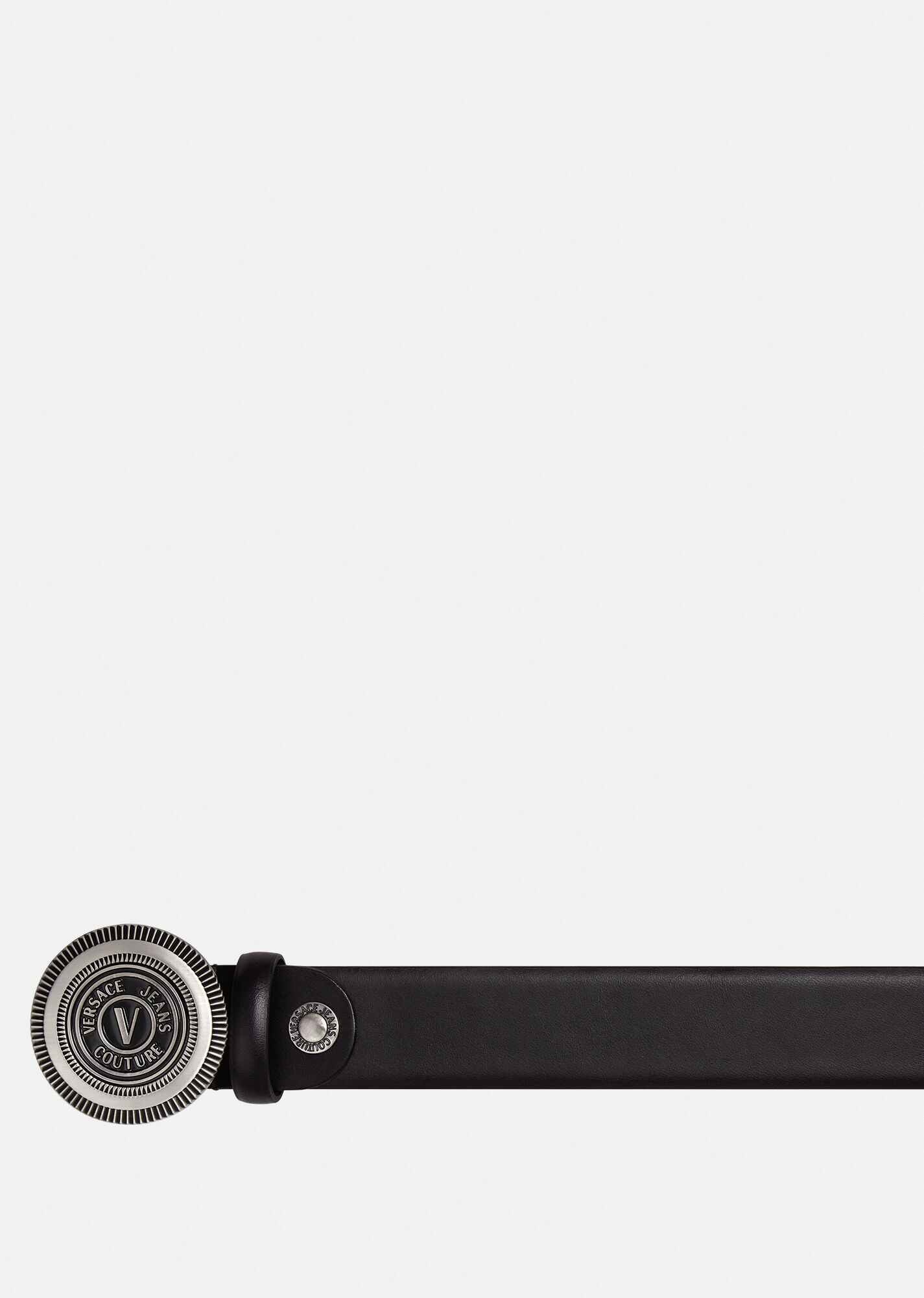 V-Emblem Round Buckle Belt - 2