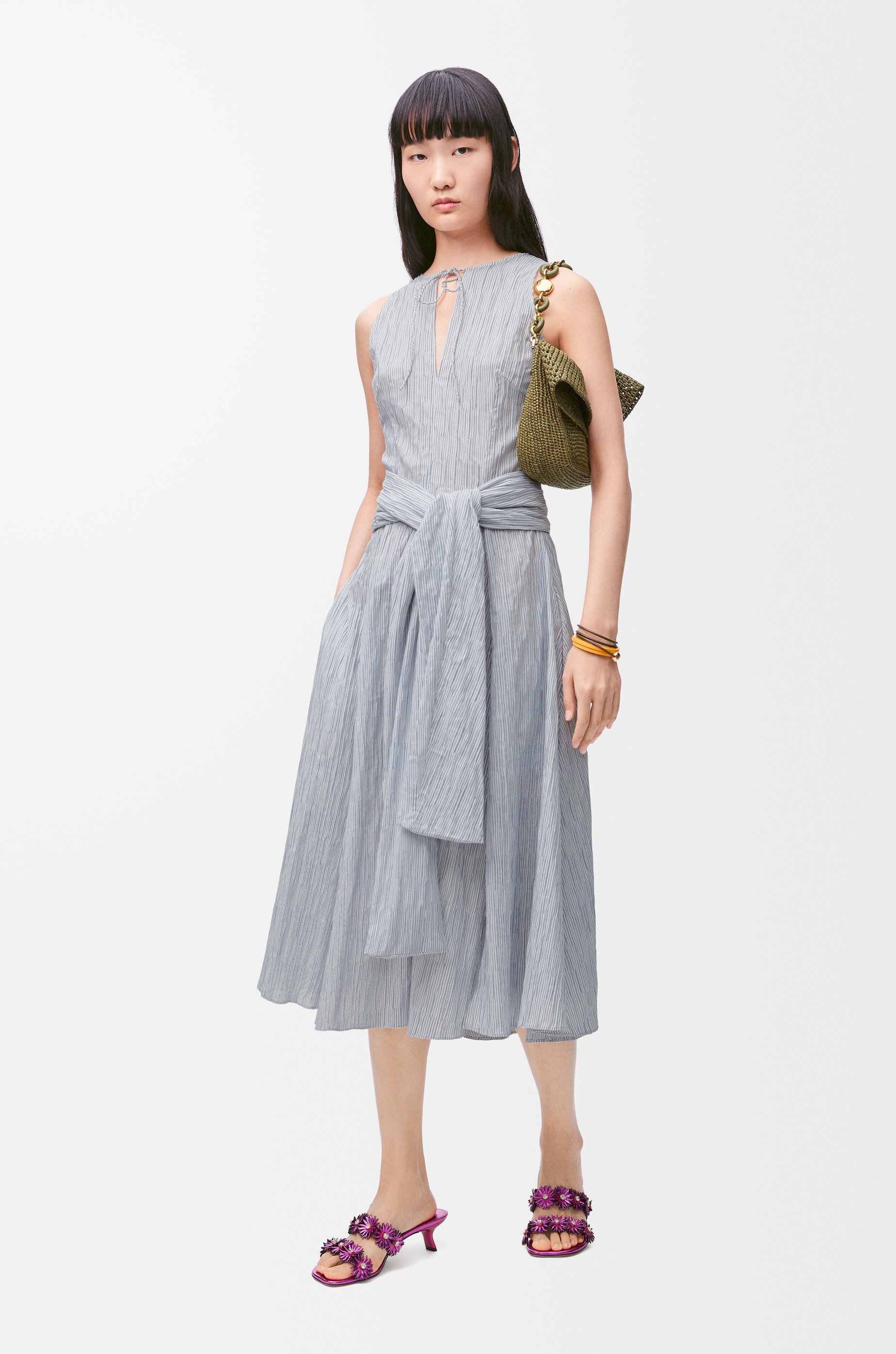 Wrap dress in cotton blend - 3