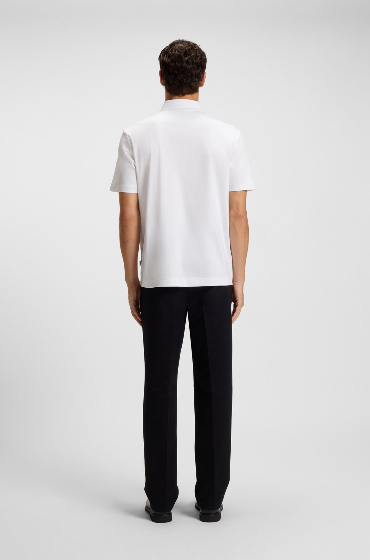 MERCERIZED-COTTON POLO SHIRT WITH DOUBLE MONOGRAM - 5