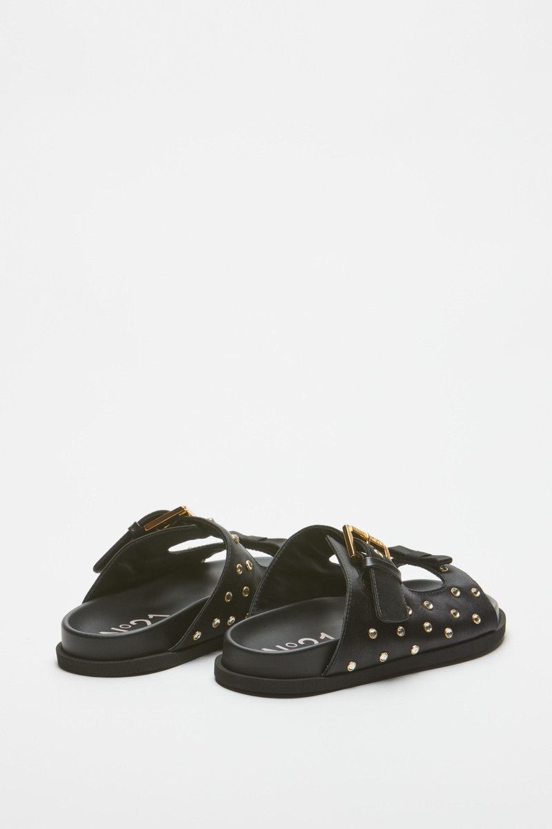 N°21 CRYSTAL-EMBELLISHED LEATHER SANDALS outlook