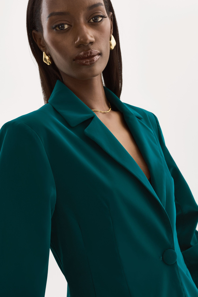 LOTTIE | Faux Leather Blazer 4