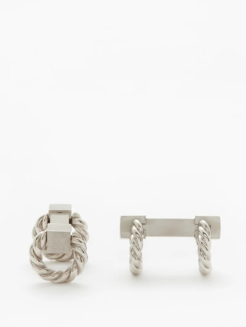 Lanvin - Men - Platinum-Plated Cufflinks Silver