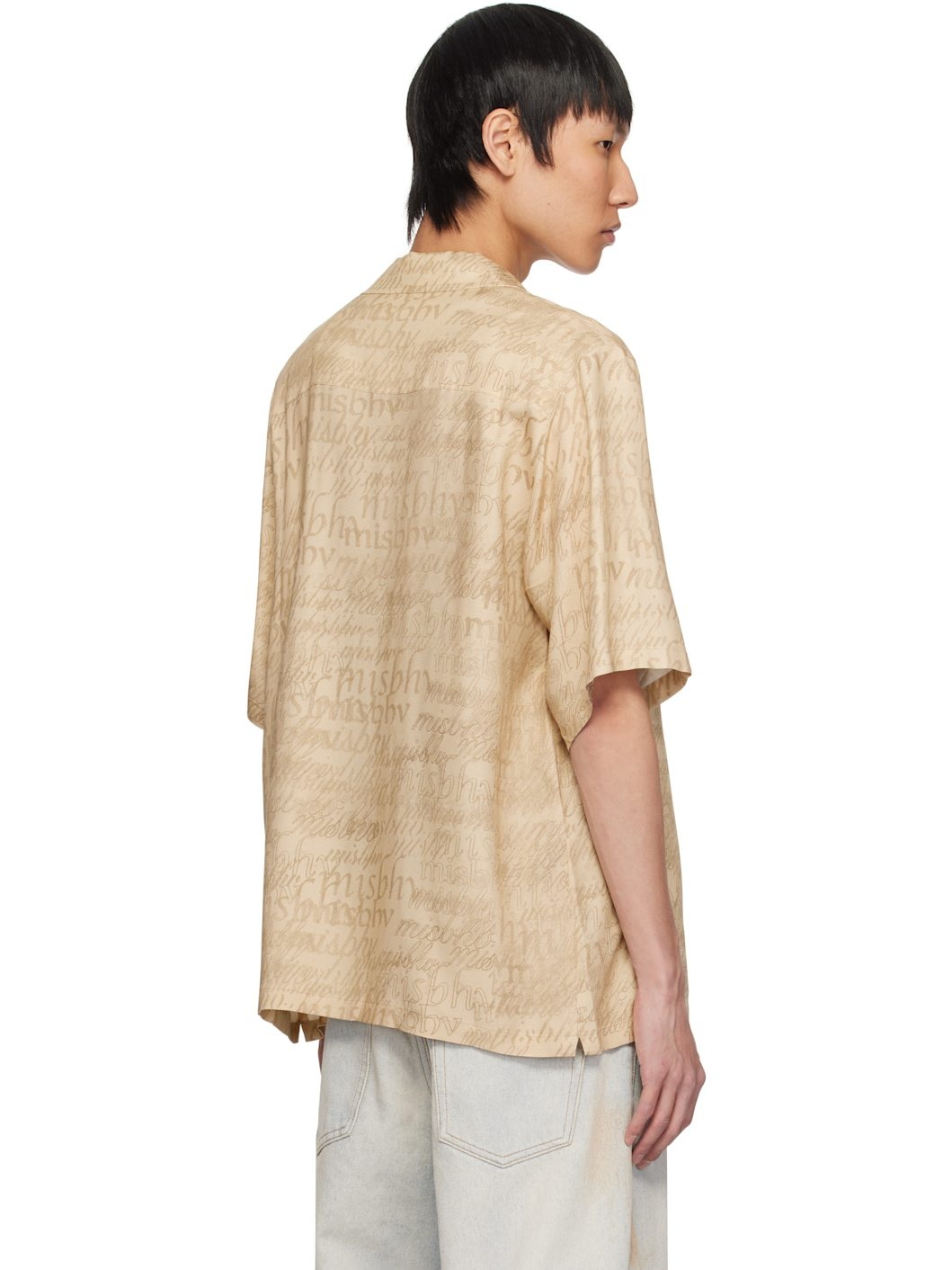 Beige All Over Viscose Shirt - 3