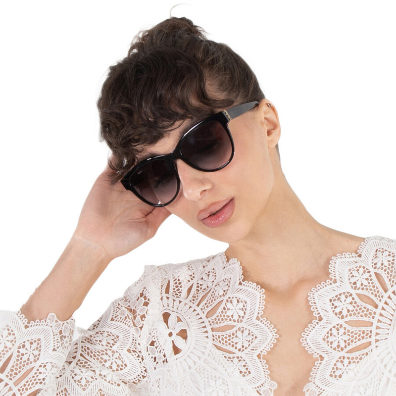 SAINT LAURENT Saint Laurent Grey Gradient Butterfly Ladies Sunglasses SL M107 002 55 outlook