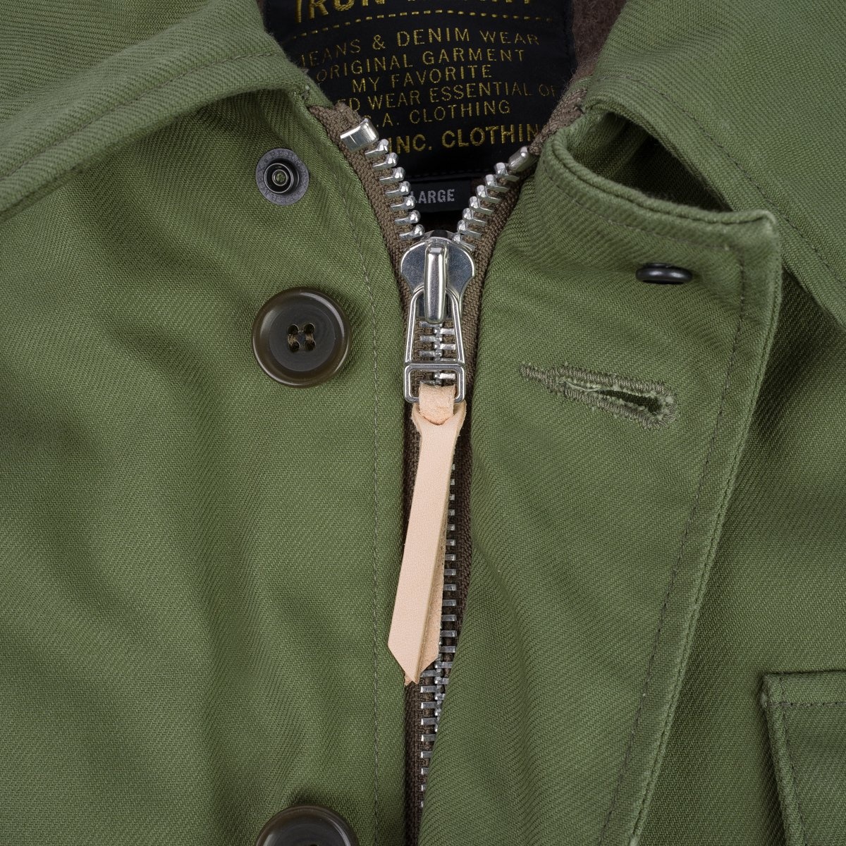 IHM-39-OLV Military Serge A2 Deck Jacket - Olive - 11