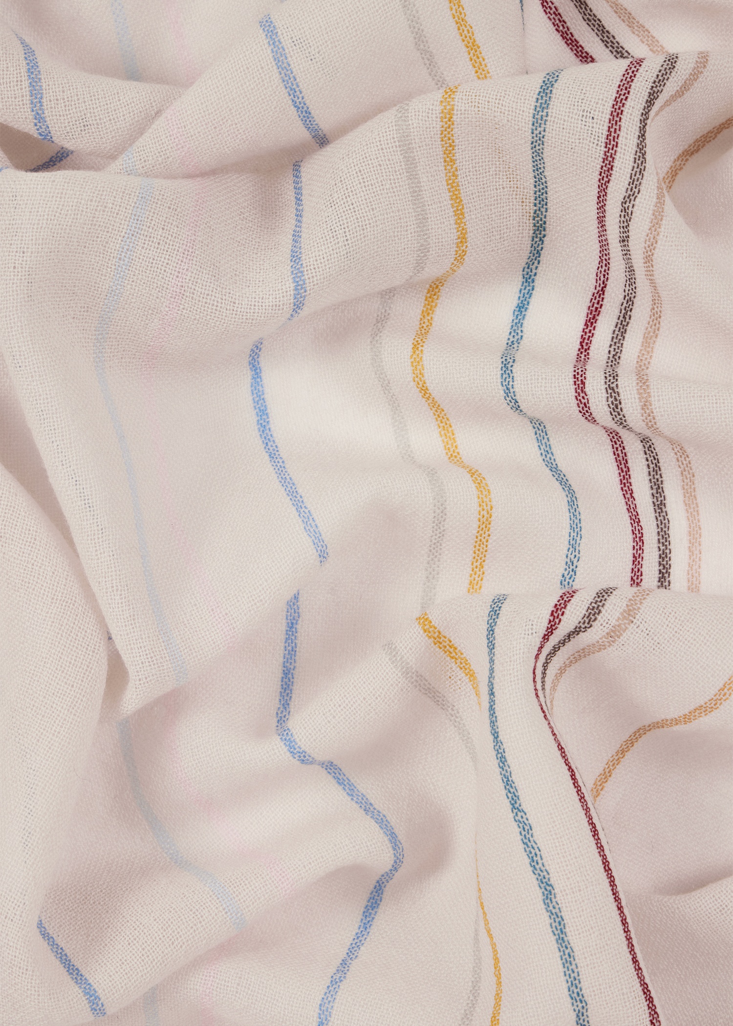 Women's Ecru Broken 'Signature Stripe' Check Scarf - 4