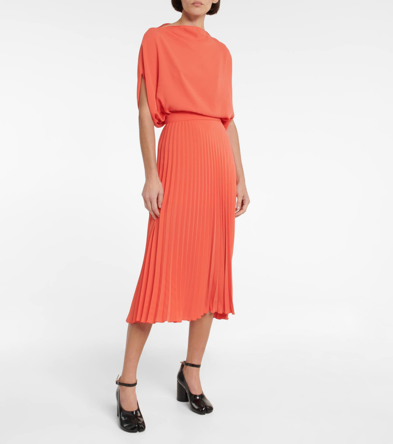 MM6 Maison Margiela Pleated crêpe midi skirt outlook