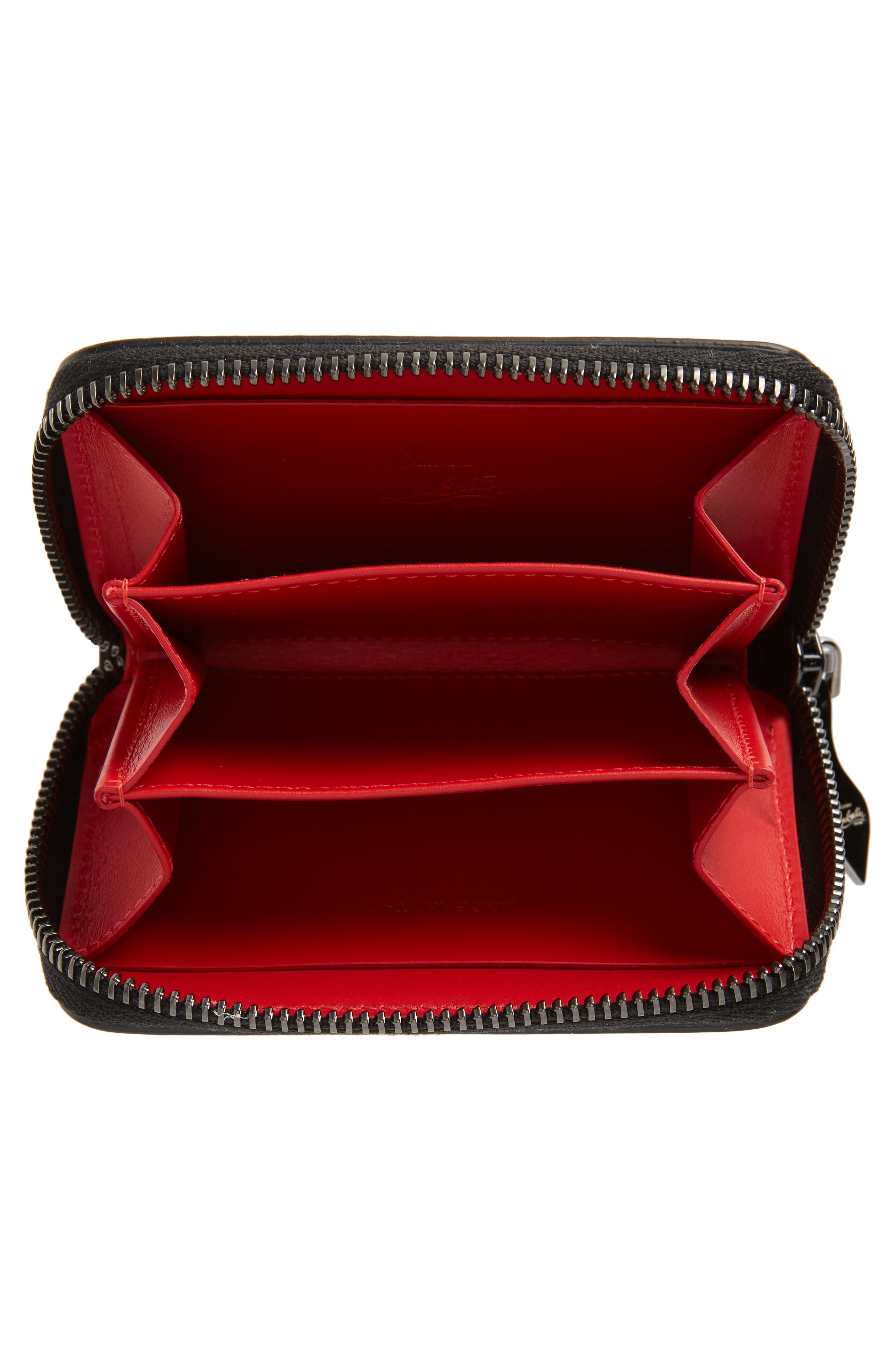 Christian Louboutin Panettone Leather Coin Purse in Black/Ultrablack at Nordstrom - 2