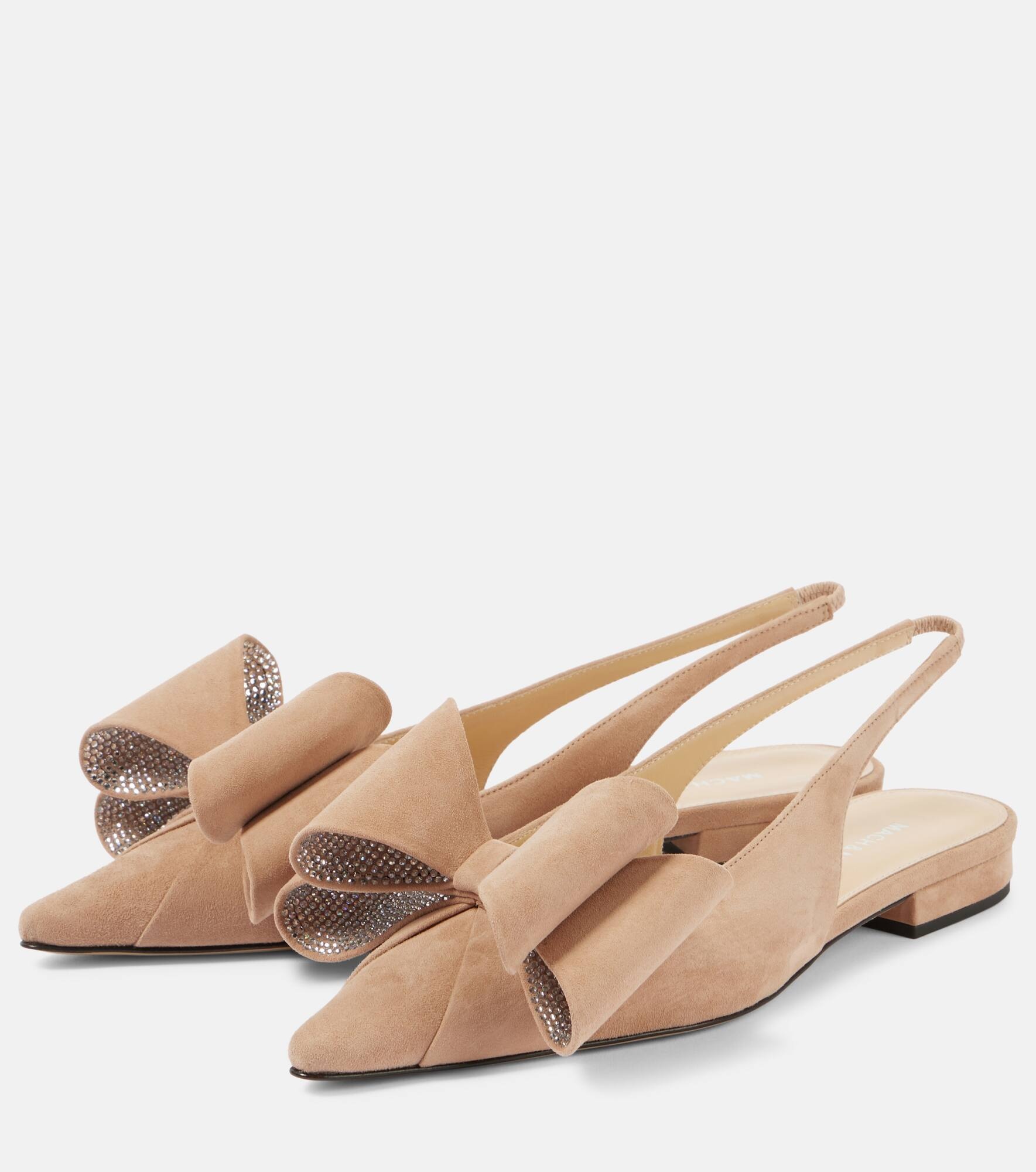 Le Cadeau suede slingback flats - 5