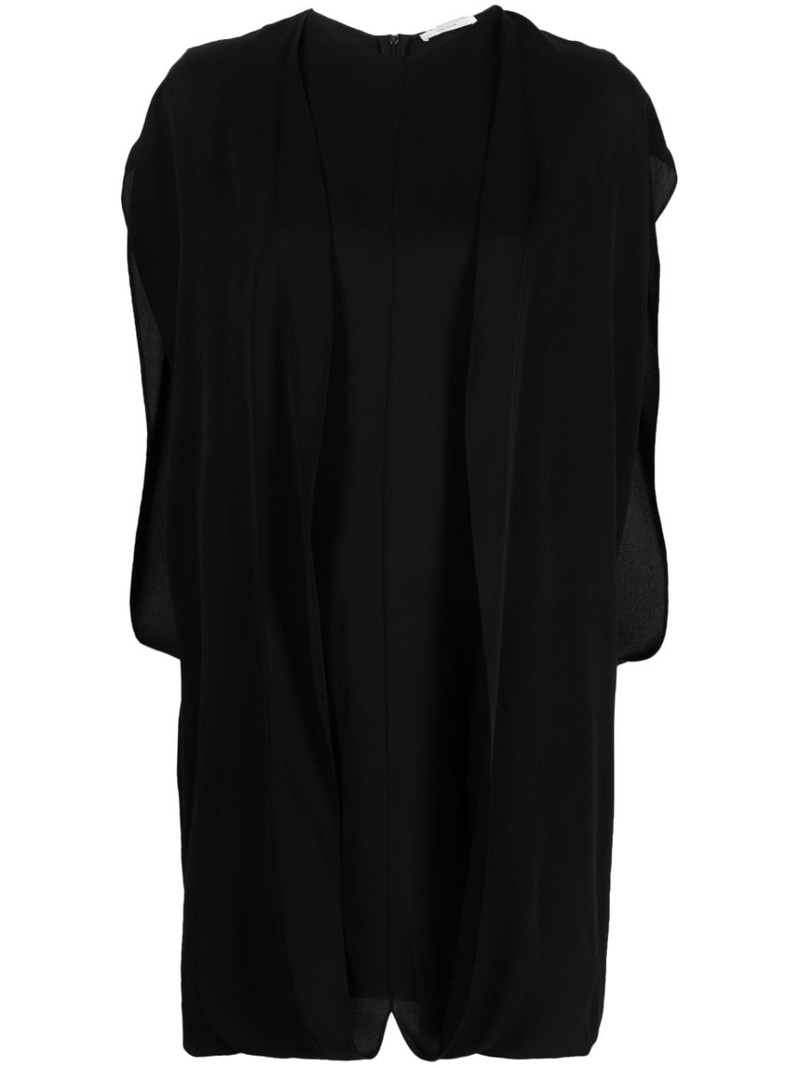 draped 실크 미니 드레스 1