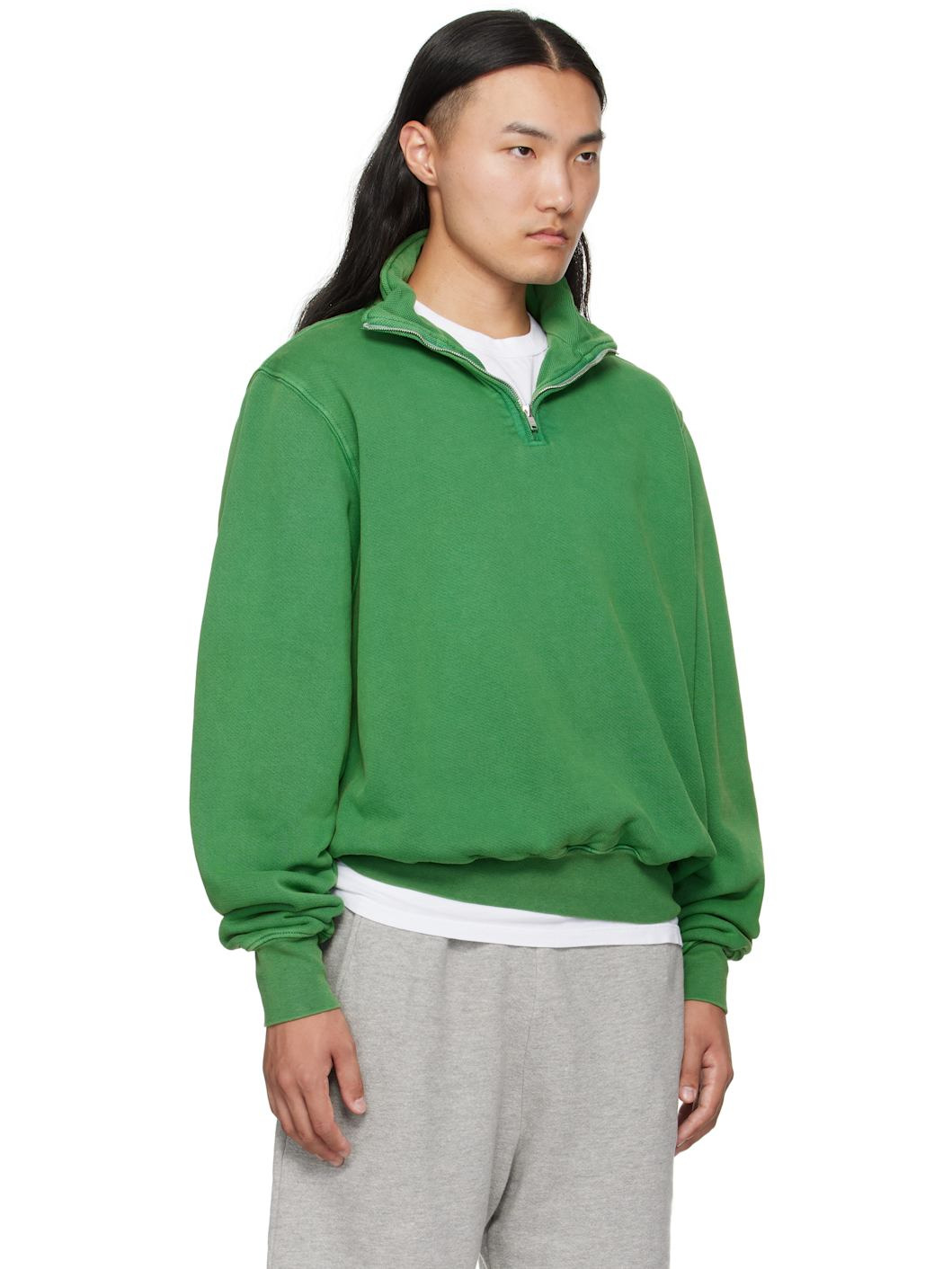 Green Heavyweight Banded Yacht Sweatshirt - 2