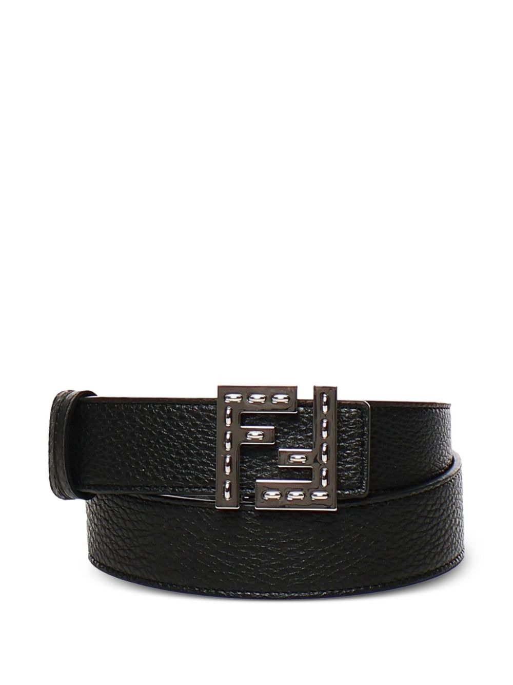 logo-buckle reversible belt - 1