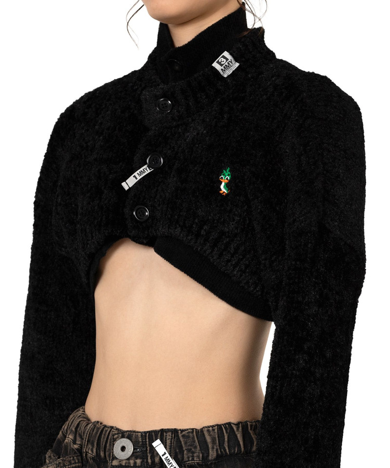 Layered Cropped Knit Cardigan 7