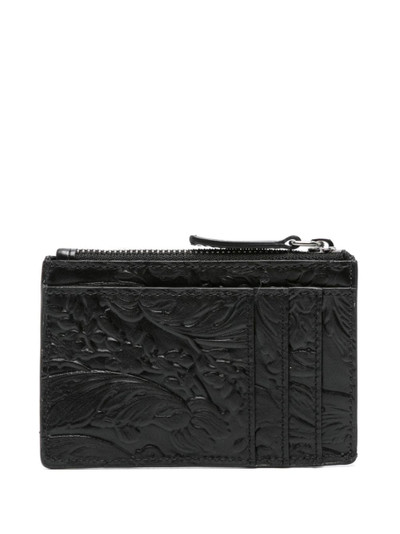 VERSACE Barocco-pattern leather card holder outlook