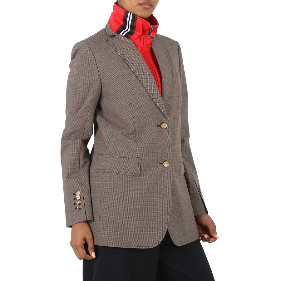 Burberry Wool Cotton Track Top Detail Tailored Jacket - 5