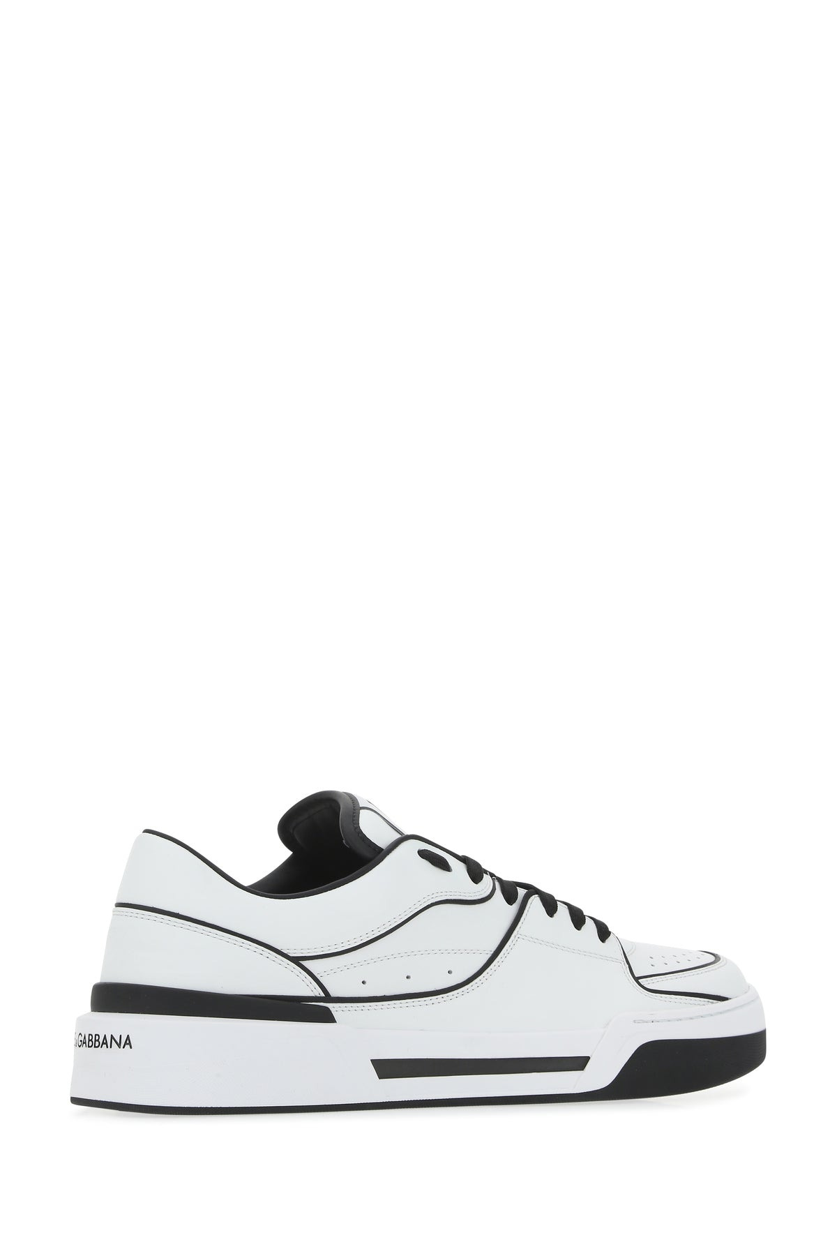 Two-tone leather New Roma sneakers - 3