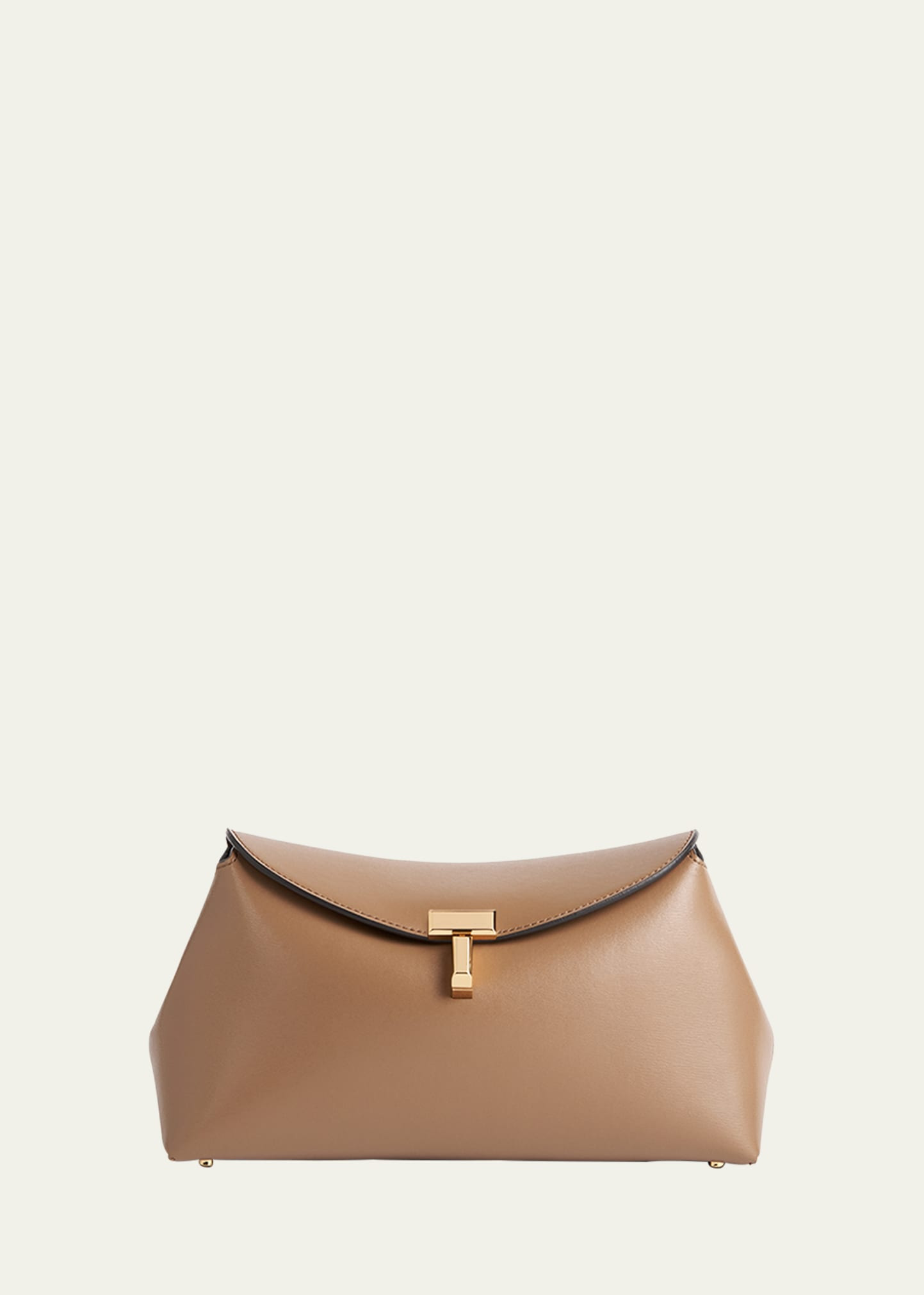 T-Lock Leather Clutch Bag - 1