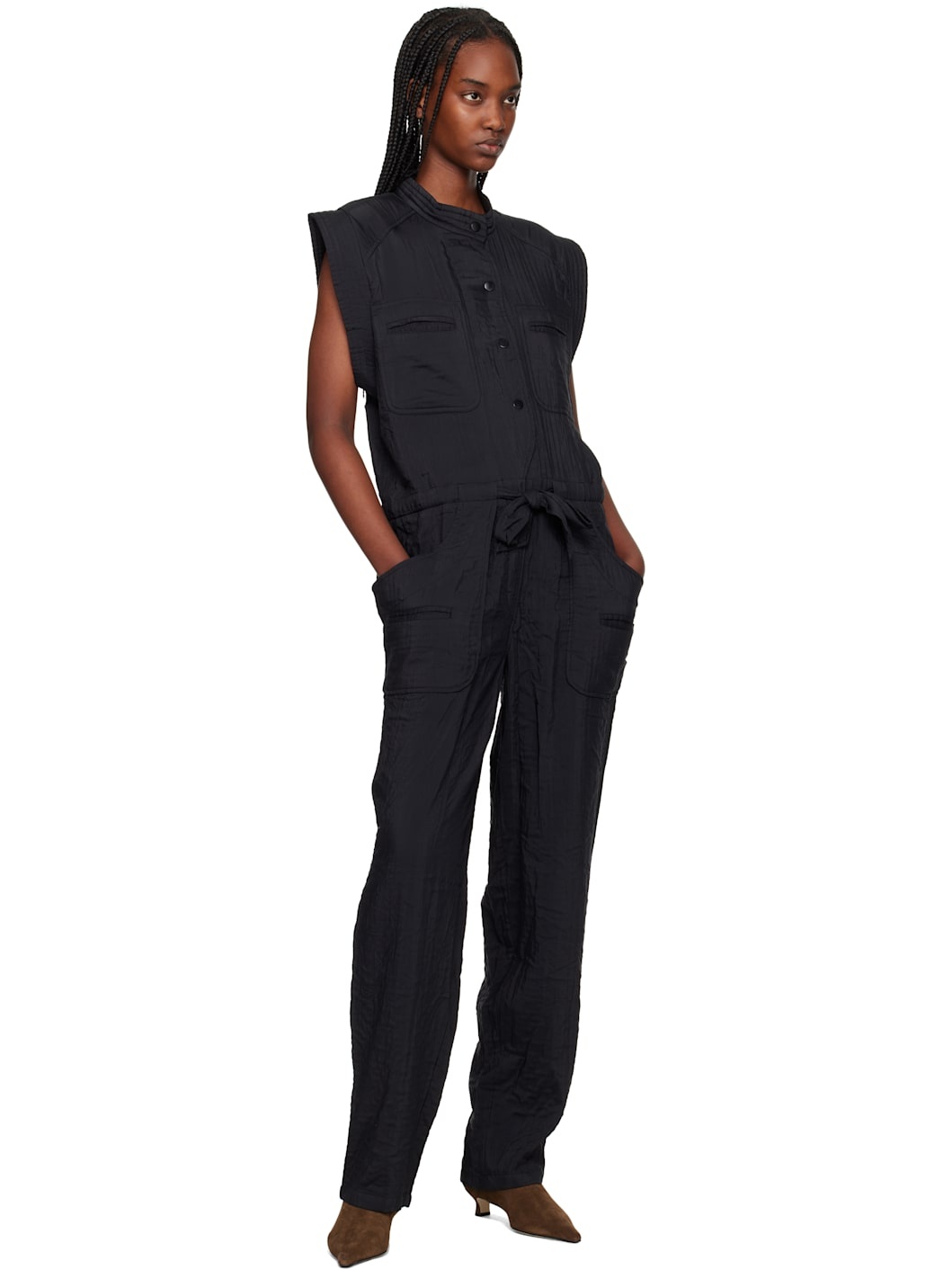 Black Suzie Jumpsuit - 4