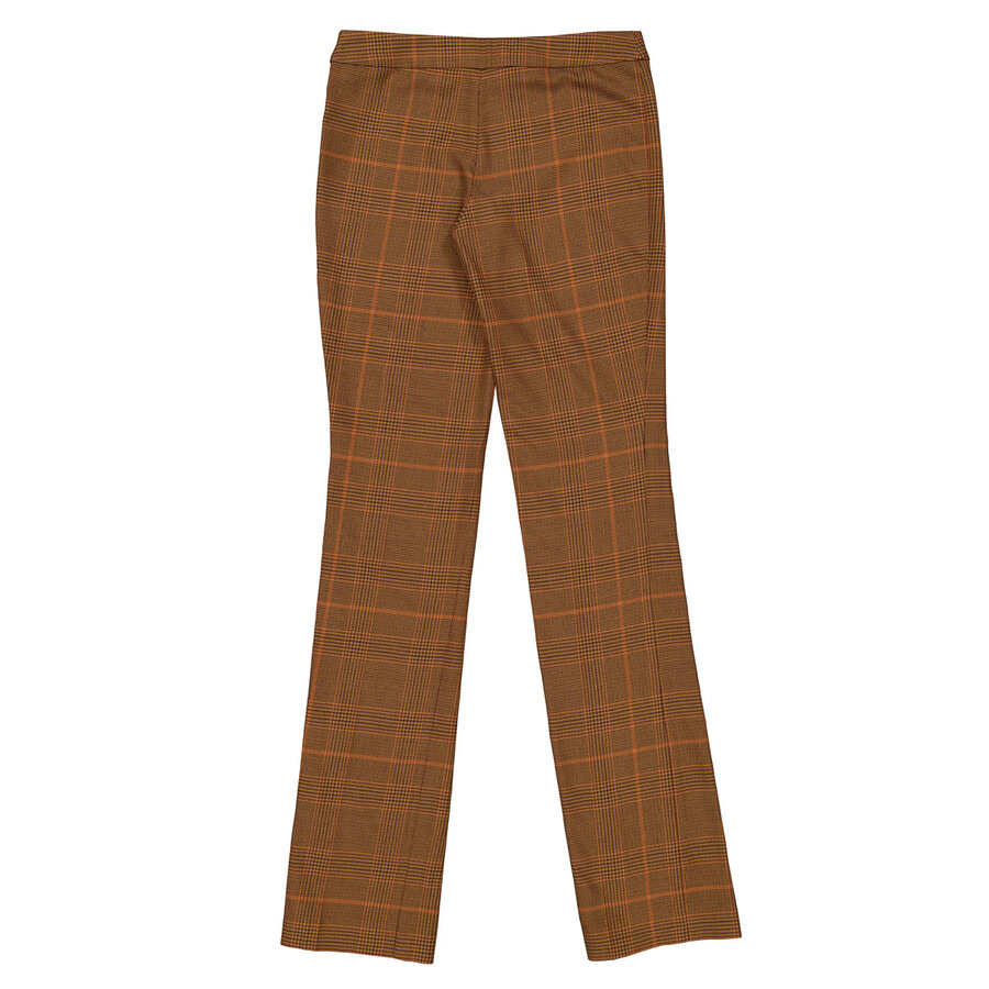 Stella McCartney Ladies Brown Prince-Of-Wales Slim-Cut Trousers - 6