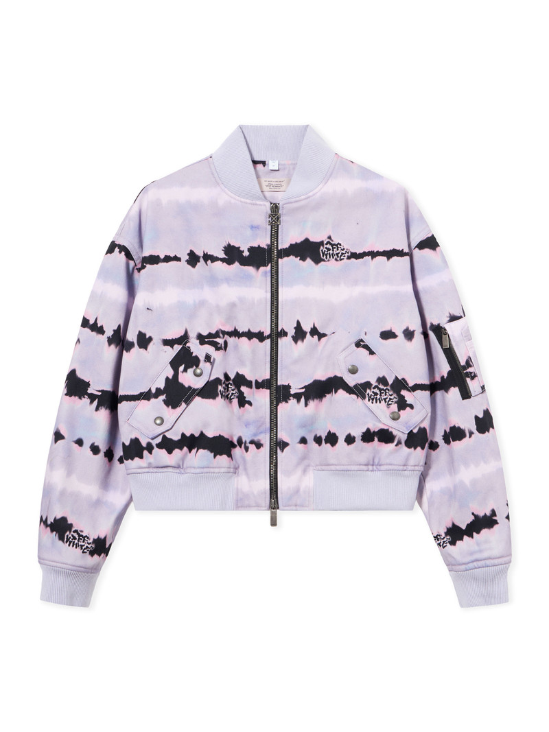 All-over Tie-dye Cropped Bomber 1