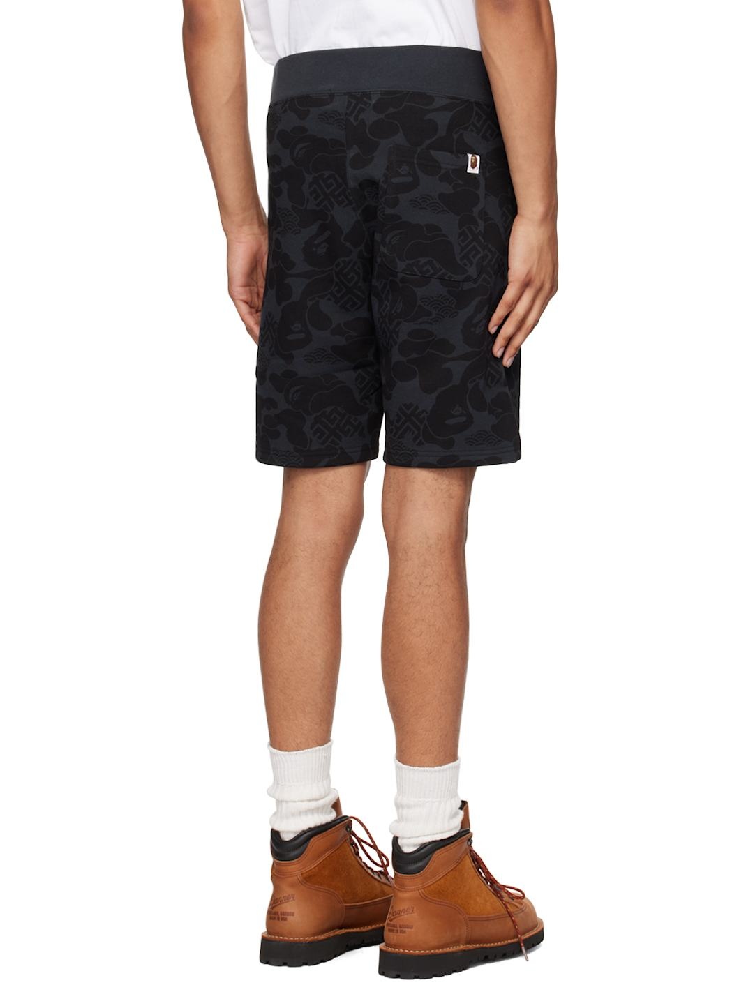 Black Asia Camo Shorts - 3