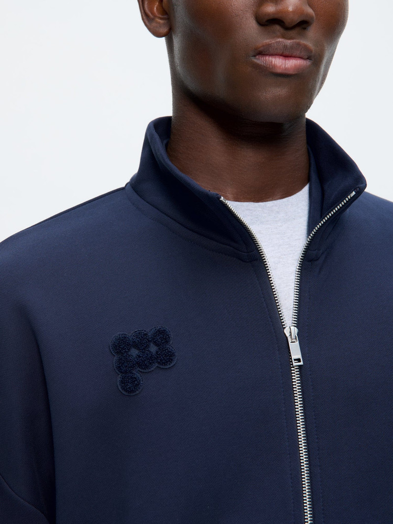 Mens Zip Up Sweatshirt - Midnight Navy 4