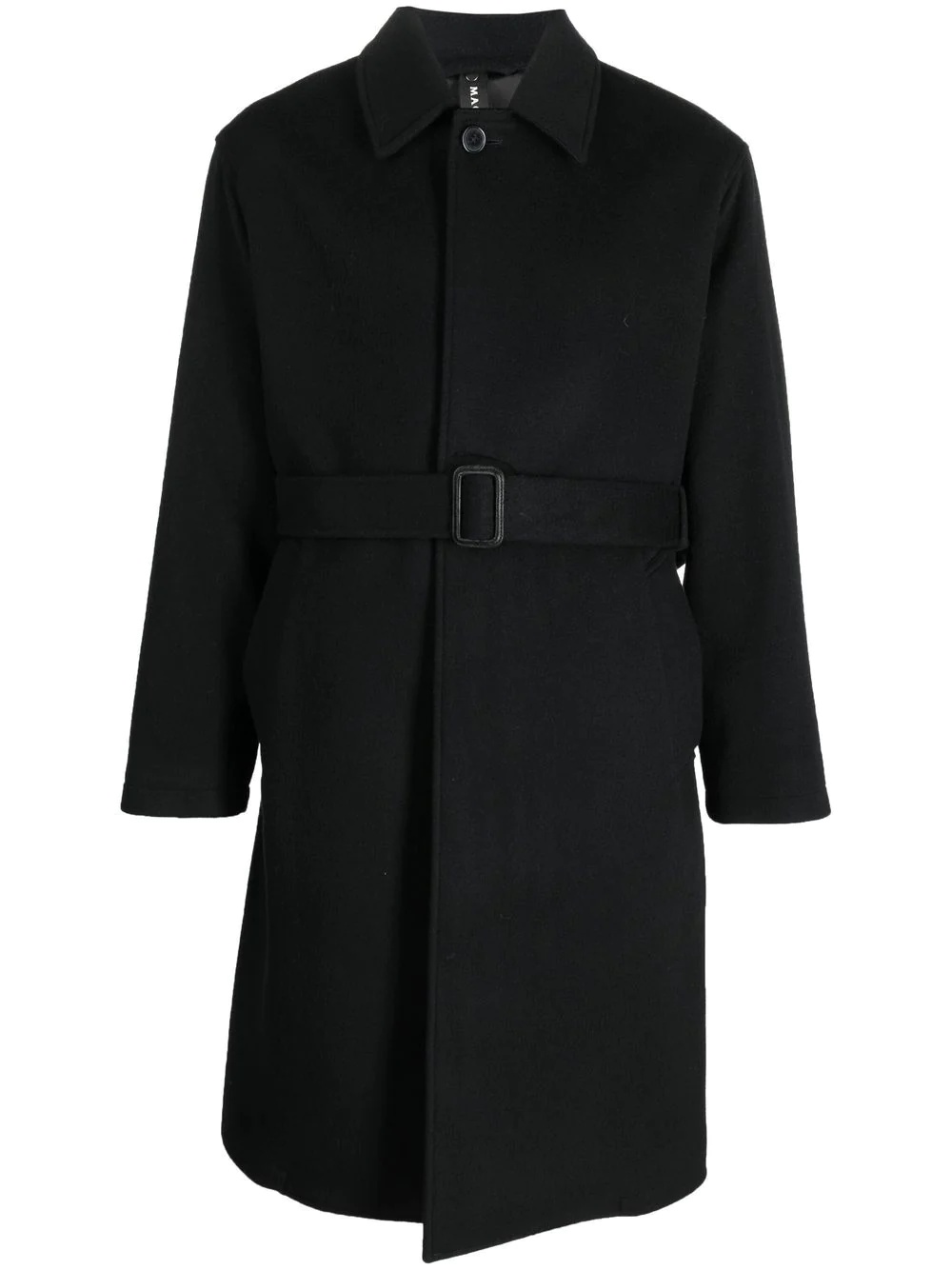 belted wool-cashmere blend trench coat - 1