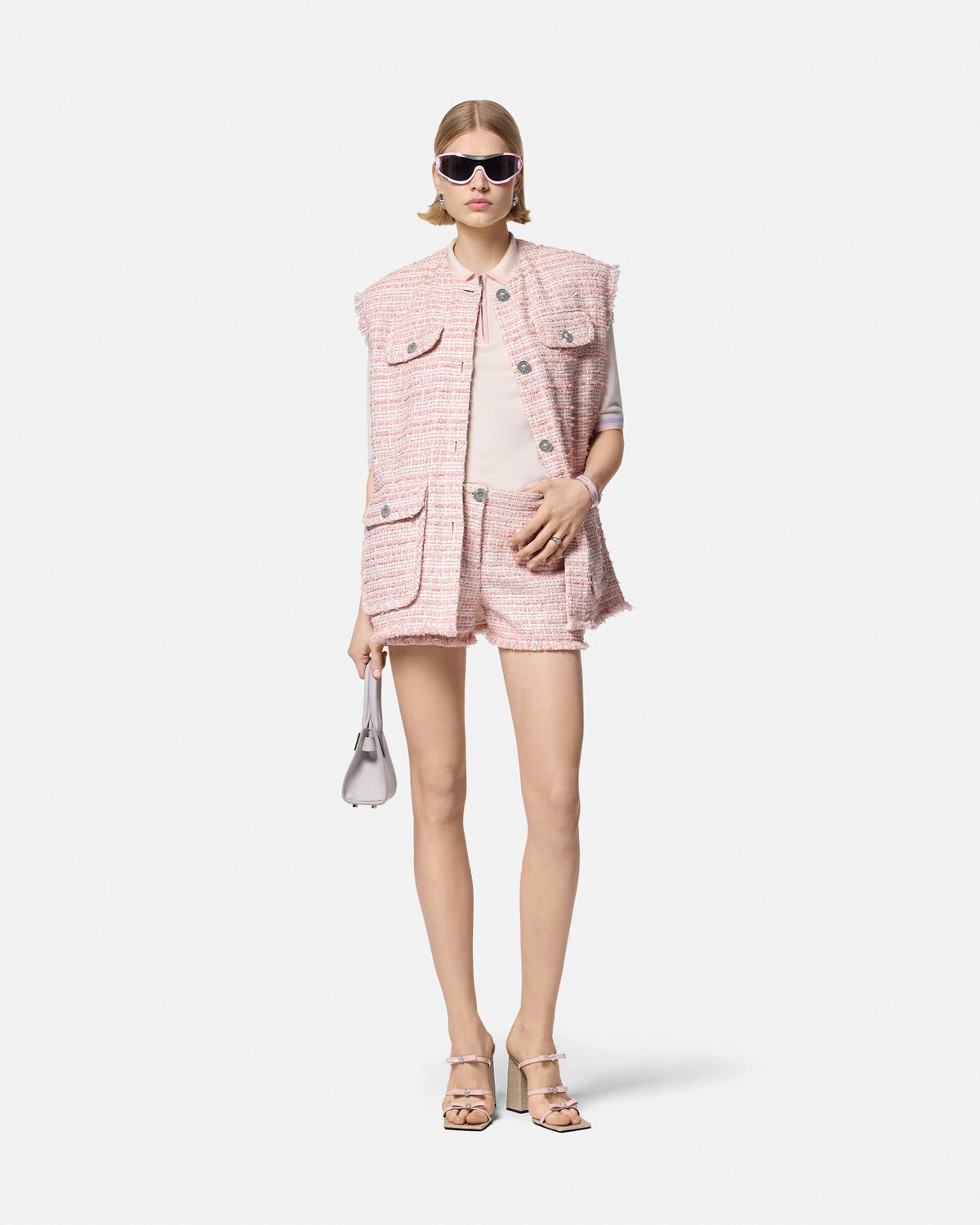 Oversized Tweed Vest - 2