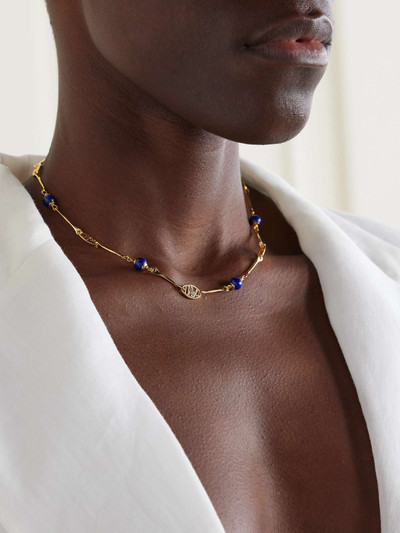 Chloé Darcey Lace gold-tone lapis lazuli necklace outlook