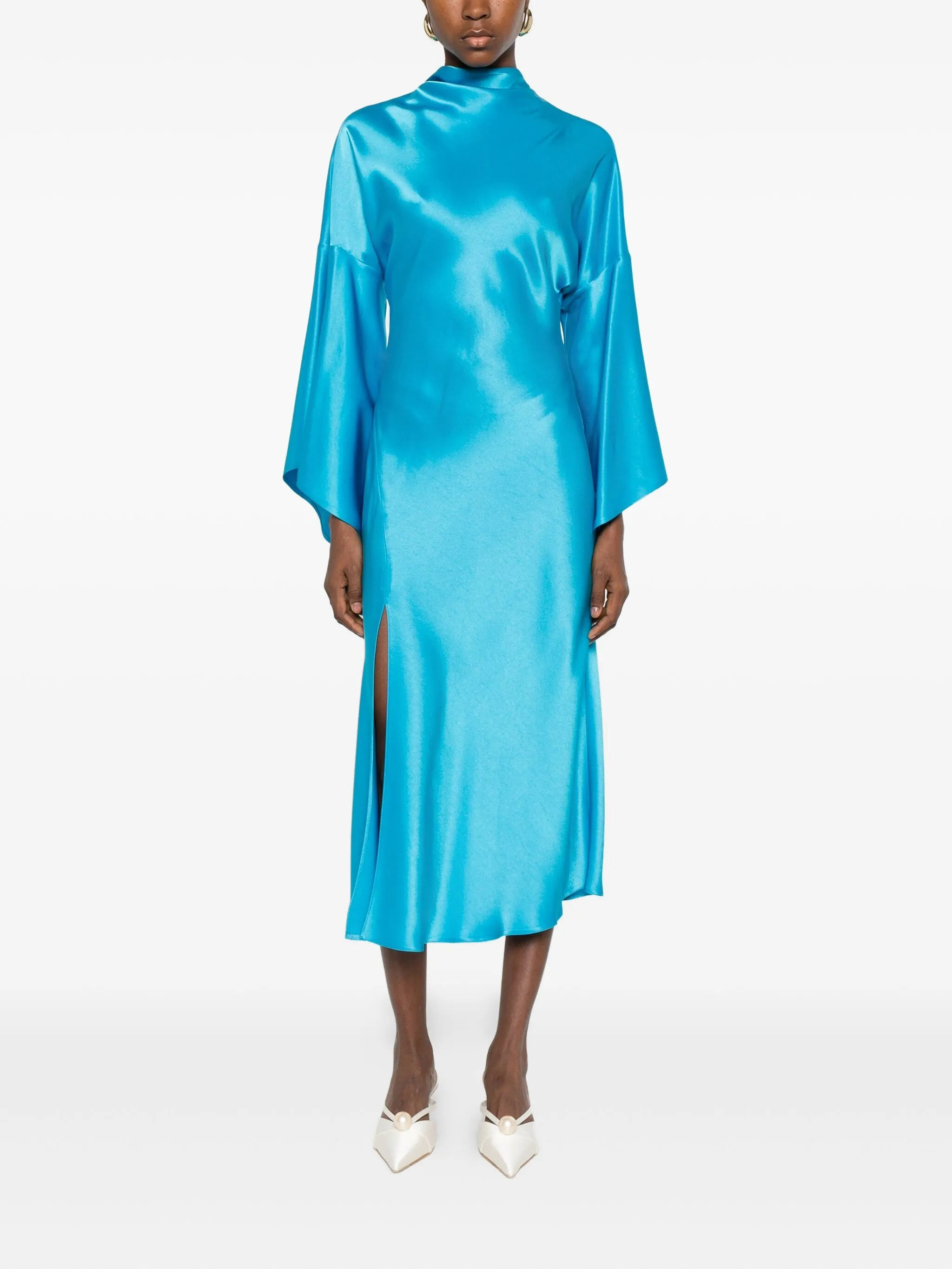 Pinko Flared-sleeve Slit Dress - 3