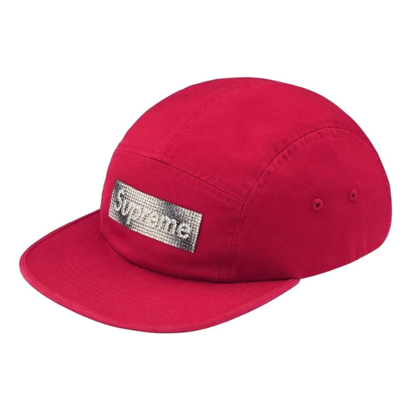 Supreme FW26 Rhinestone Label Camp Cap 'Red' SUP-FW26-2021-RED - 1