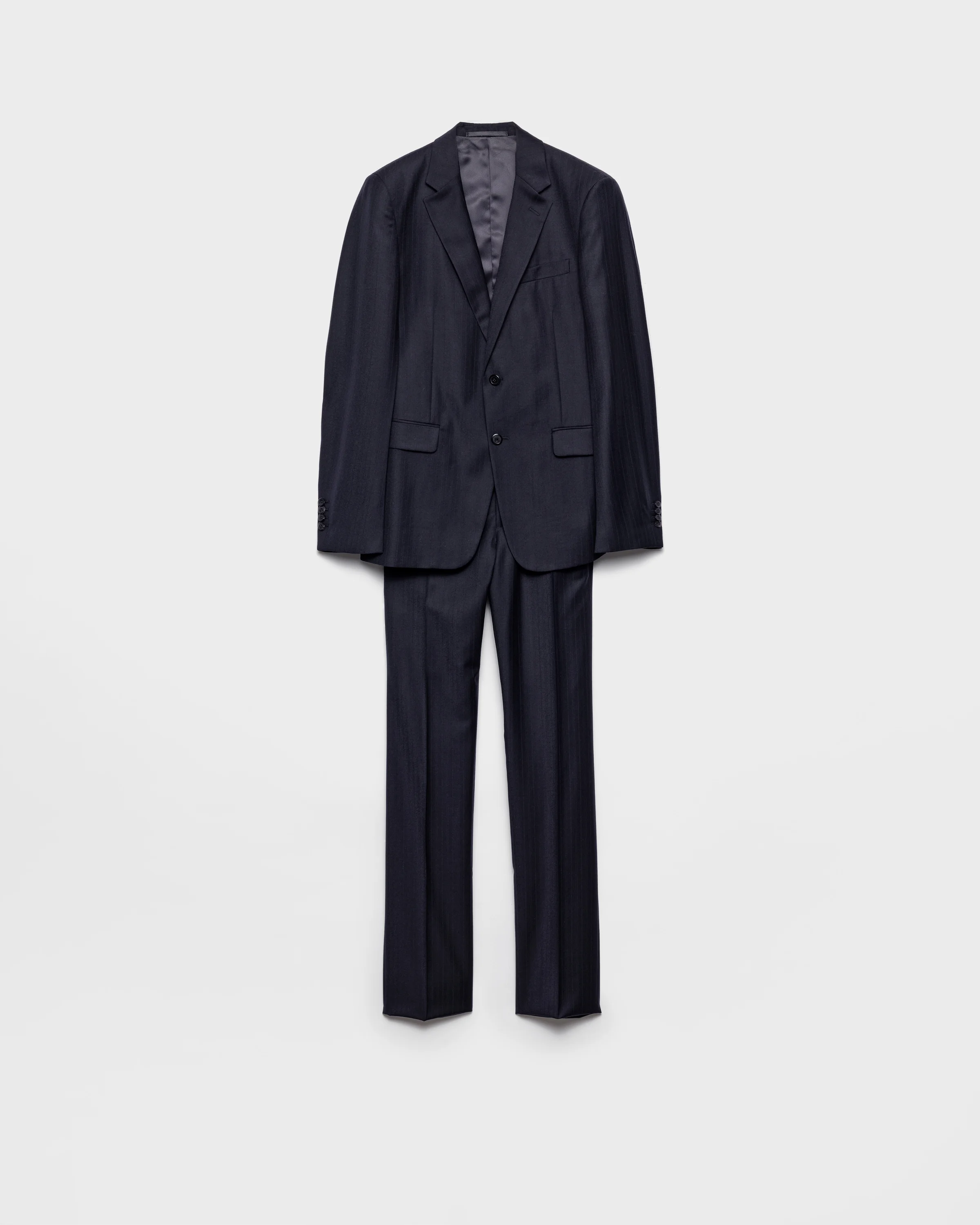 Single-breasted cashmere and wool suit - 1