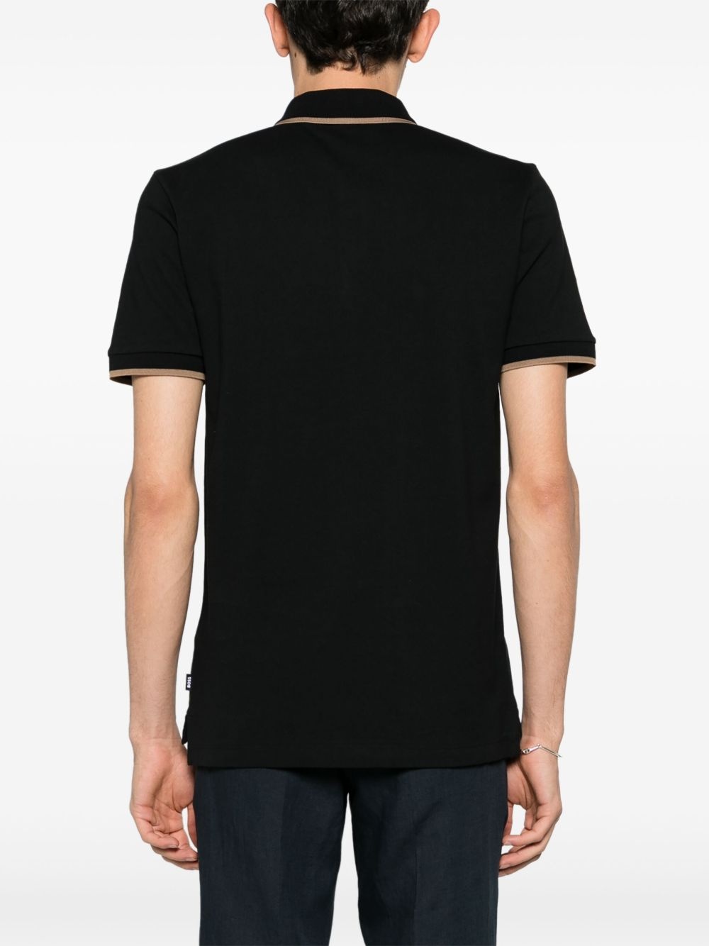 logo-embroidered cotton polo shirt - 4