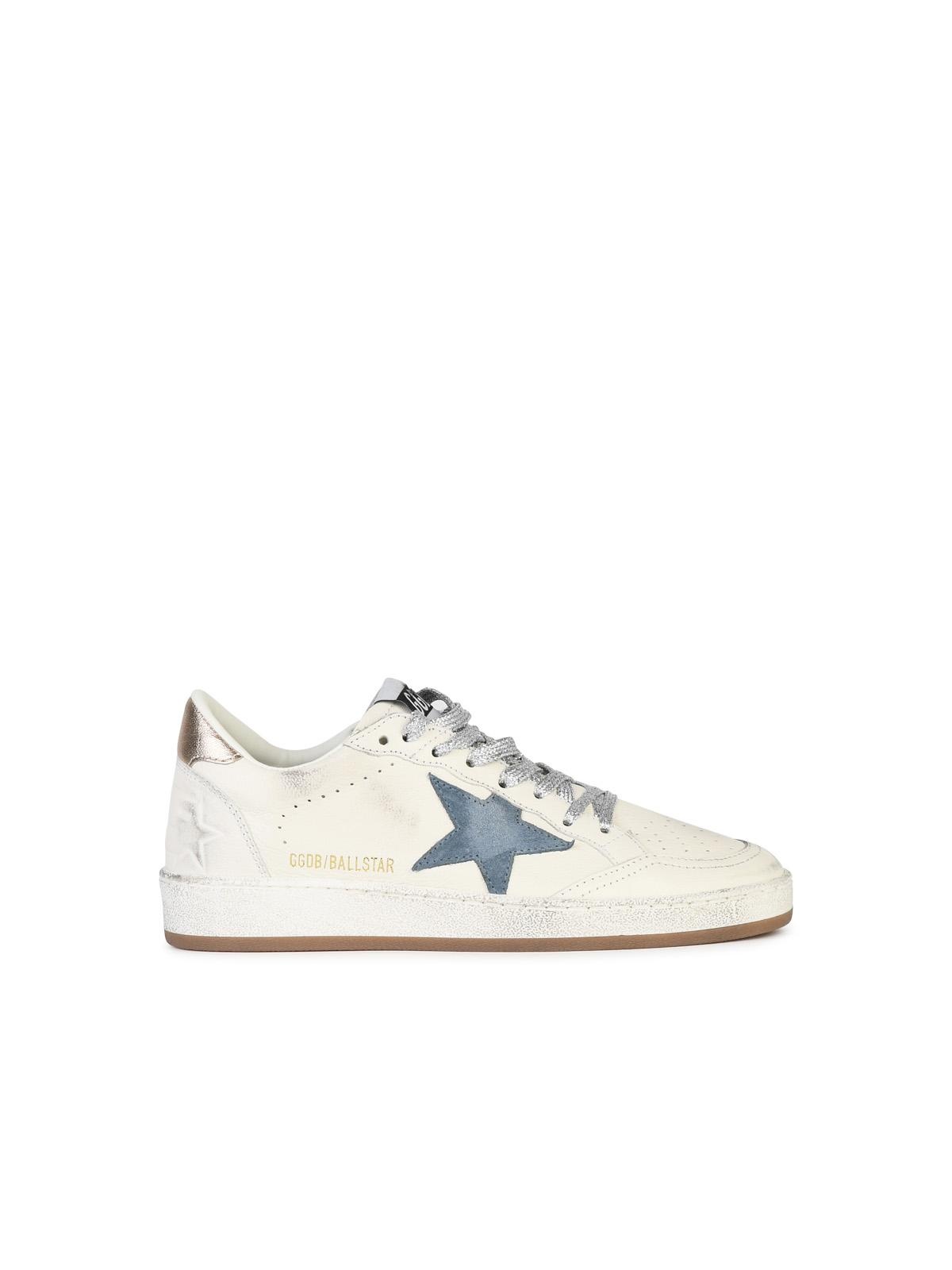 Golden Goose 'Ball Star' White Lear Sneakers - 1