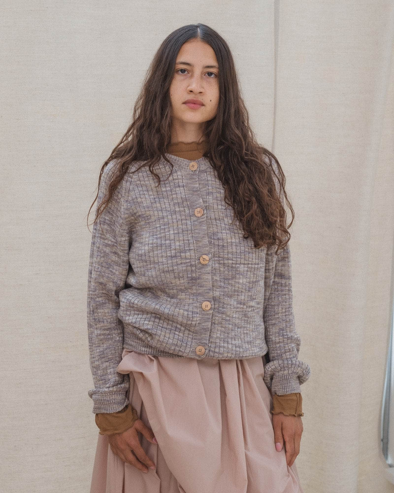 Soar Cardigan - Organic Cotton Rib 1