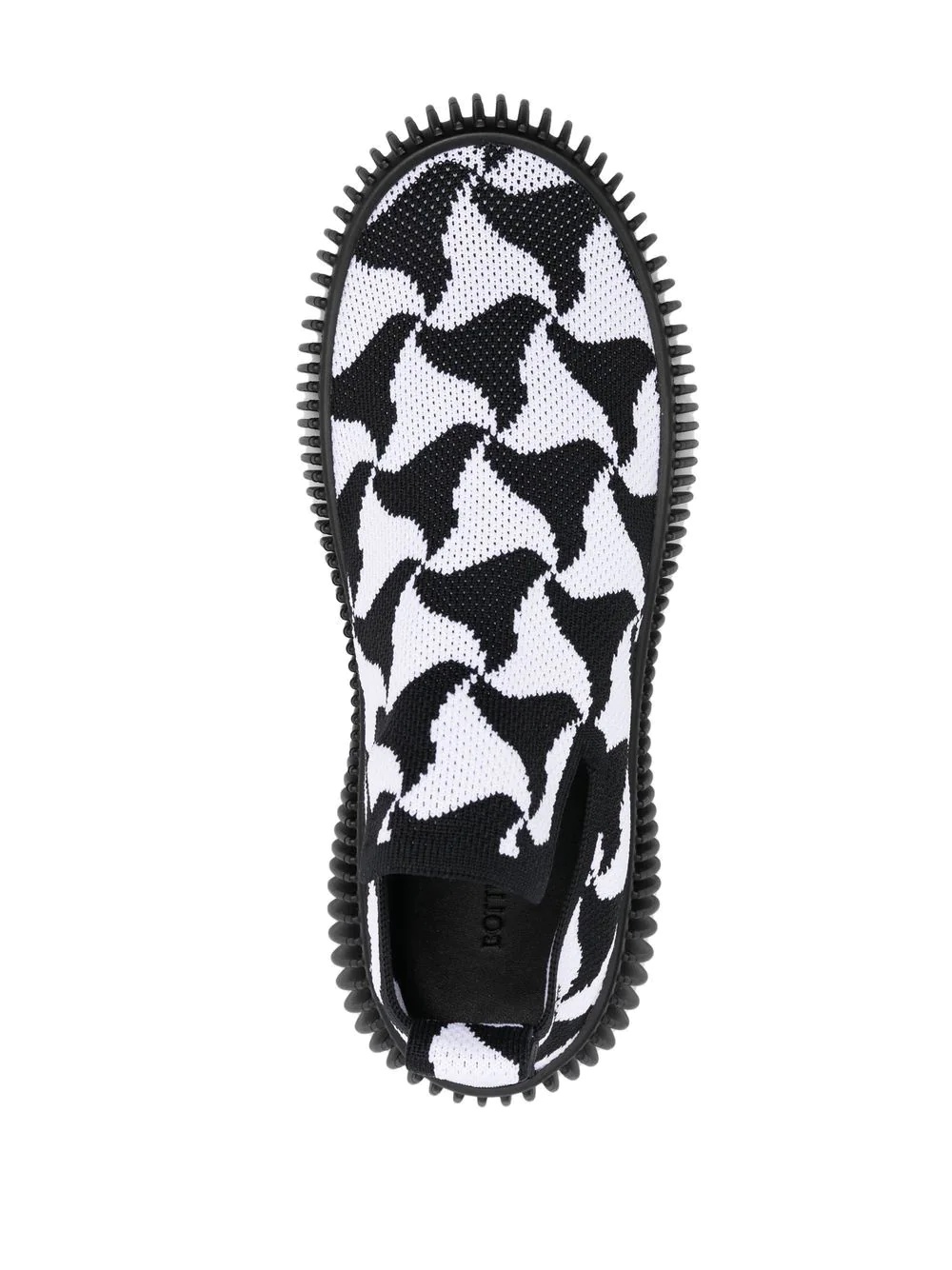 geometric-weave slip-on sneakers - 4