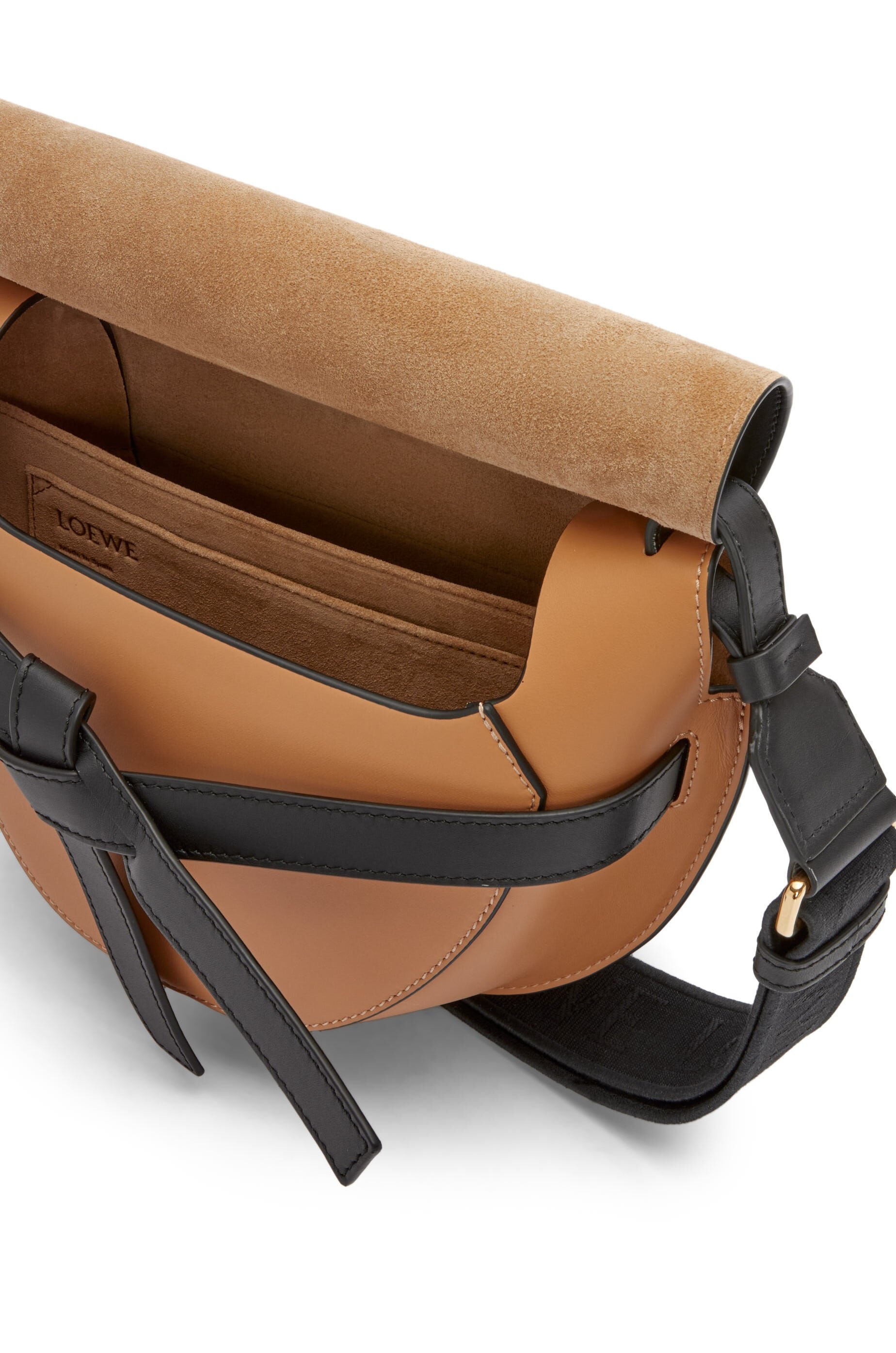 Small Gate bag in soft calfskin and jacquard - 6