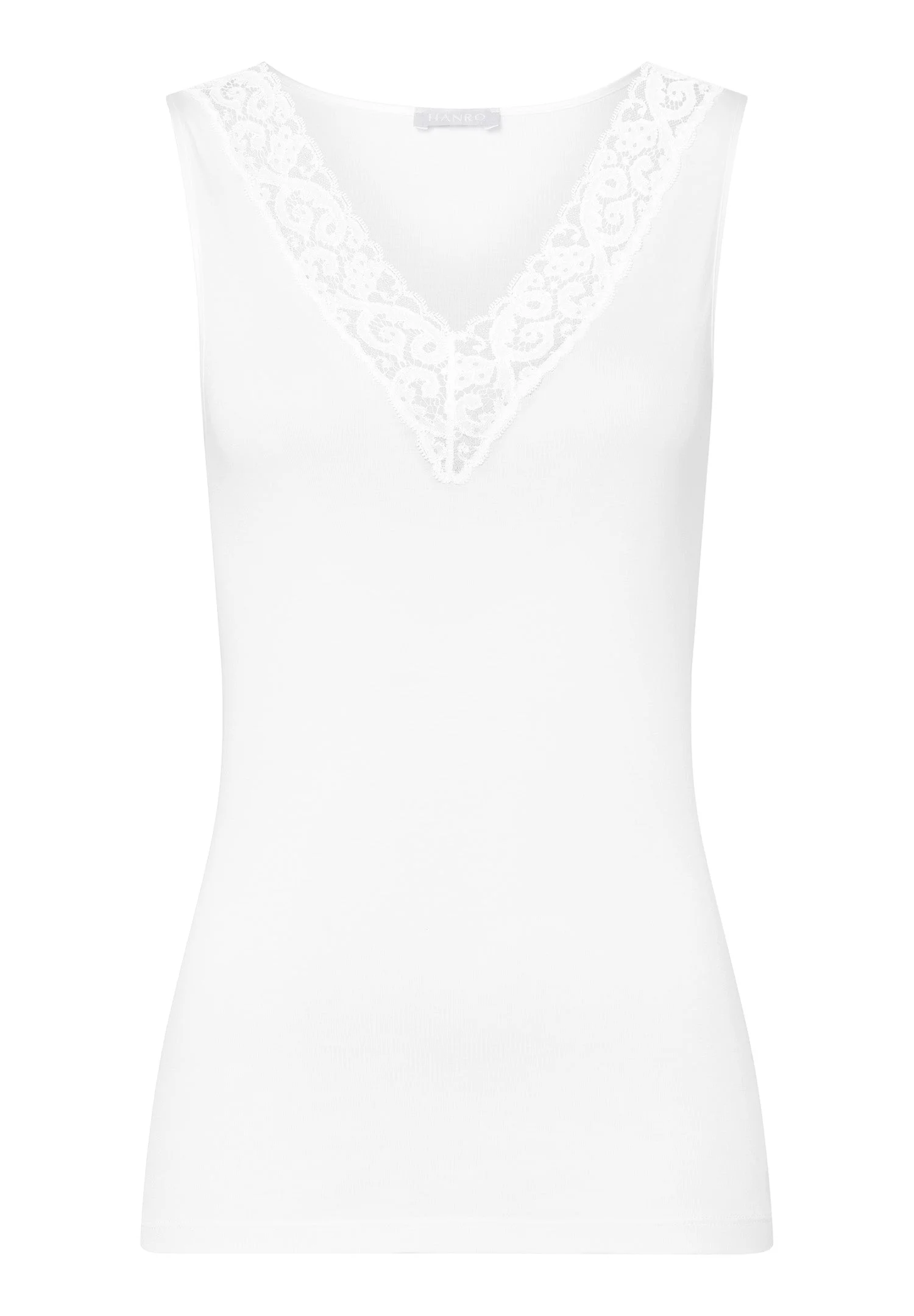 Moments Lace Trim Cotton Tank Top - 1